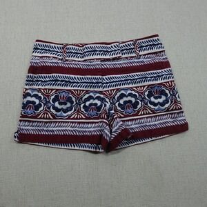 Ann Taylor Loft Shorts Womens 2 High Rise Floral Boho Stretch Summer Casual